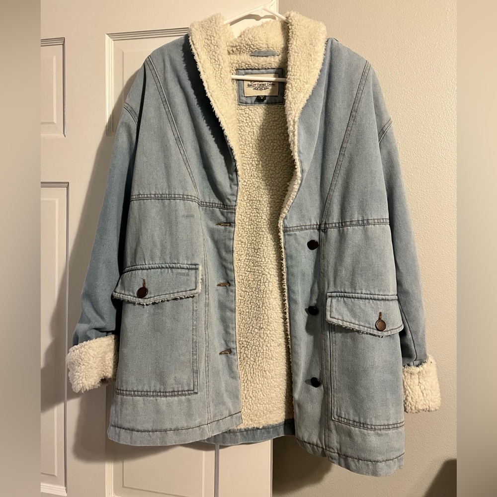 Ashley Vintage Charm Fur Denim Jacket